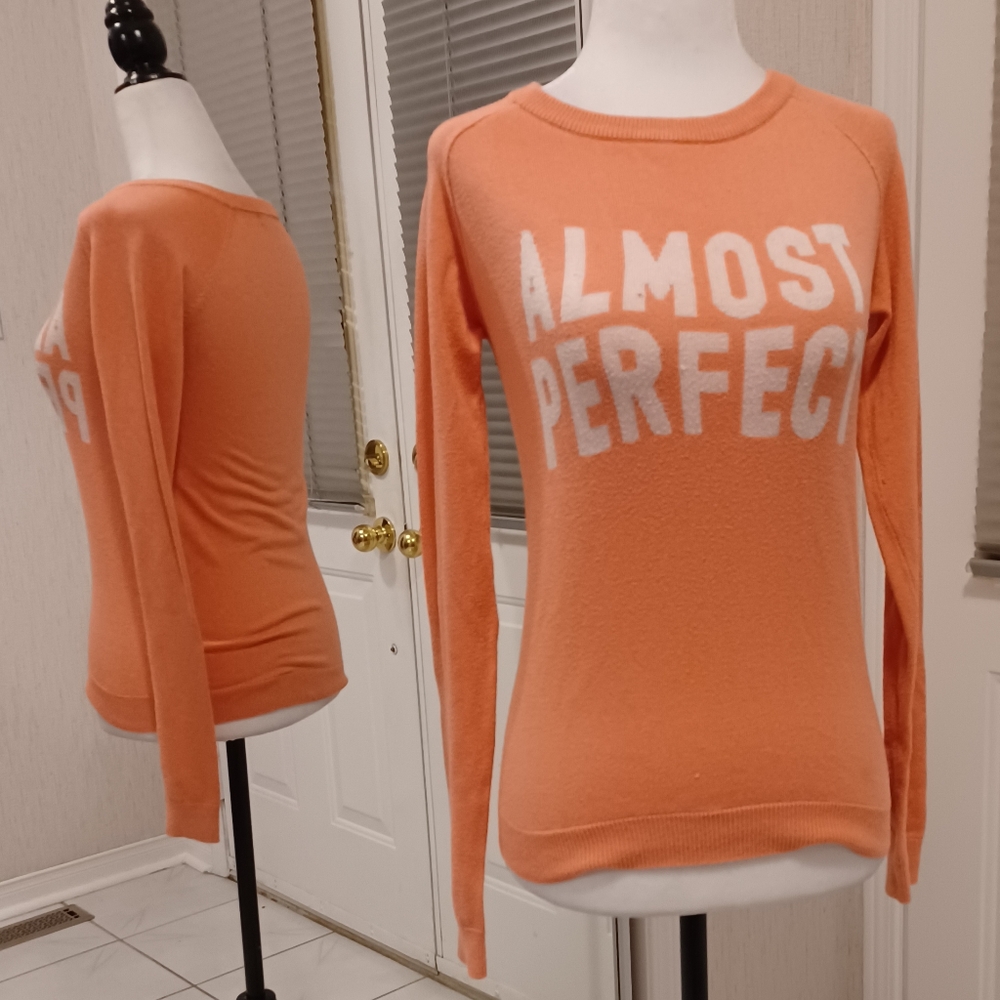 4/$30 Orangy-Peach Knit Sweater - Size XS